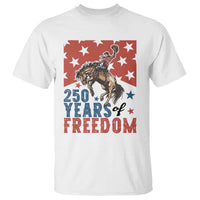 American Rodeo 250th Anniversary T Shirt Western Cowboy Patriotic Fourth of July