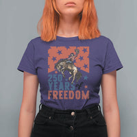 American Rodeo 250th Anniversary T Shirt For Women Western Cowboy Patriotic Fourth of July