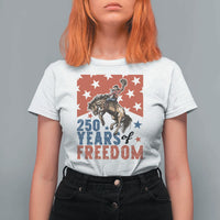 American Rodeo 250th Anniversary T Shirt For Women Western Cowboy Patriotic Fourth of July