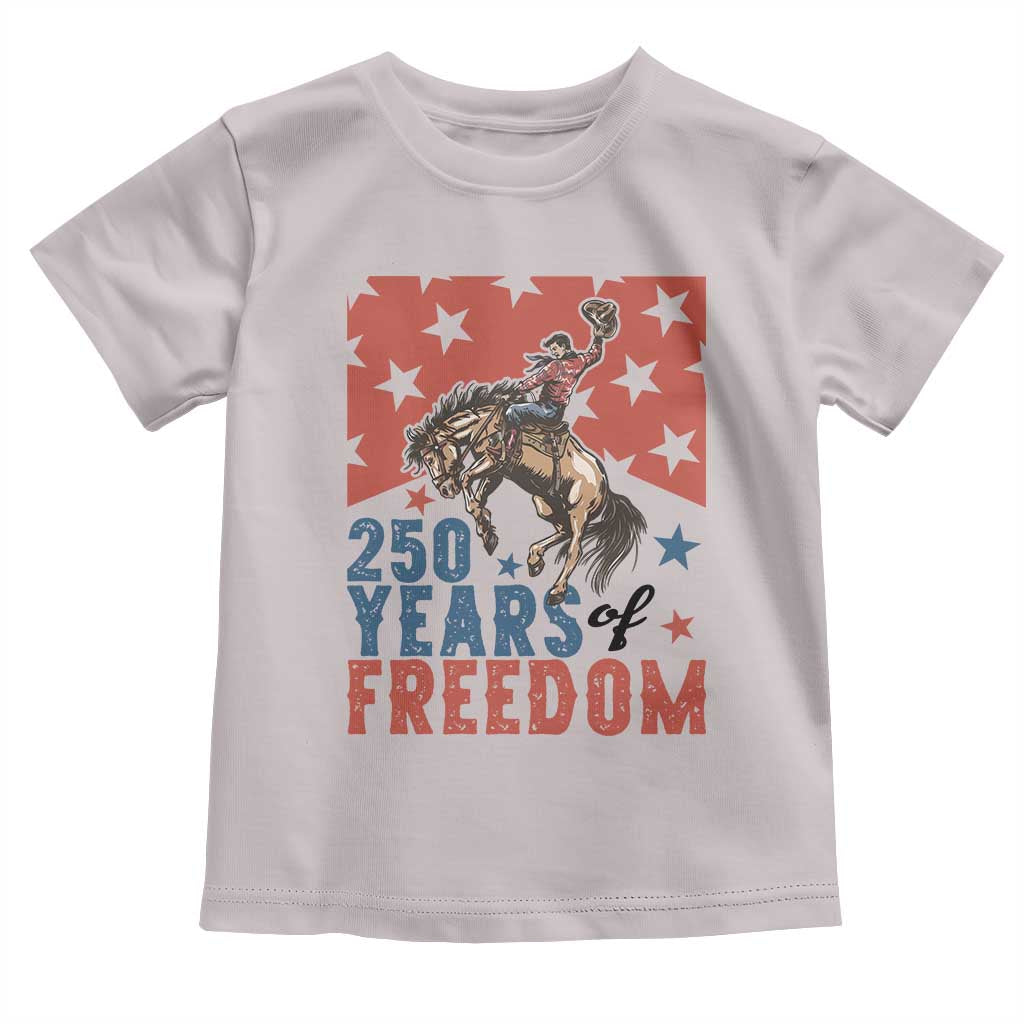American Rodeo 250th Anniversary Toddler T Shirt Western Cowboy Patriotic Fourth of July