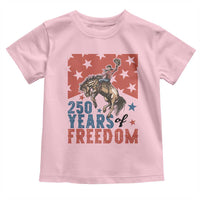 American Rodeo 250th Anniversary Toddler T Shirt Western Cowboy Patriotic Fourth of July