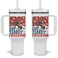 American Rodeo 250th Anniversary Tumbler With Handle Western Cowboy Patriotic Fourth of July