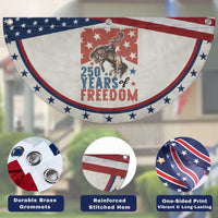 American Rodeo 250th Anniversary Patriotic Fan Flag Western Cowboy Fourth of July