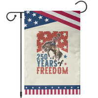 American Rodeo 250th Anniversary Patriotic Garden Flag Western Cowboy Patriotic Fourth of July