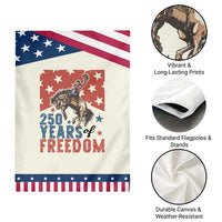American Rodeo 250th Anniversary Patriotic Garden Flag Western Cowboy Patriotic Fourth of July