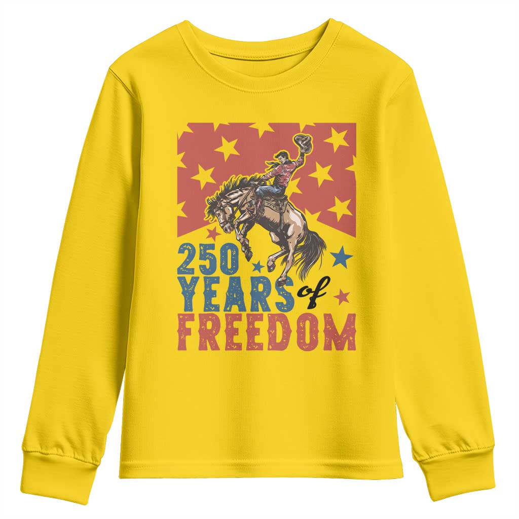 American Rodeo 250th Anniversary Youth Sweatshirt Western Cowboy Patriotic Fourth of July