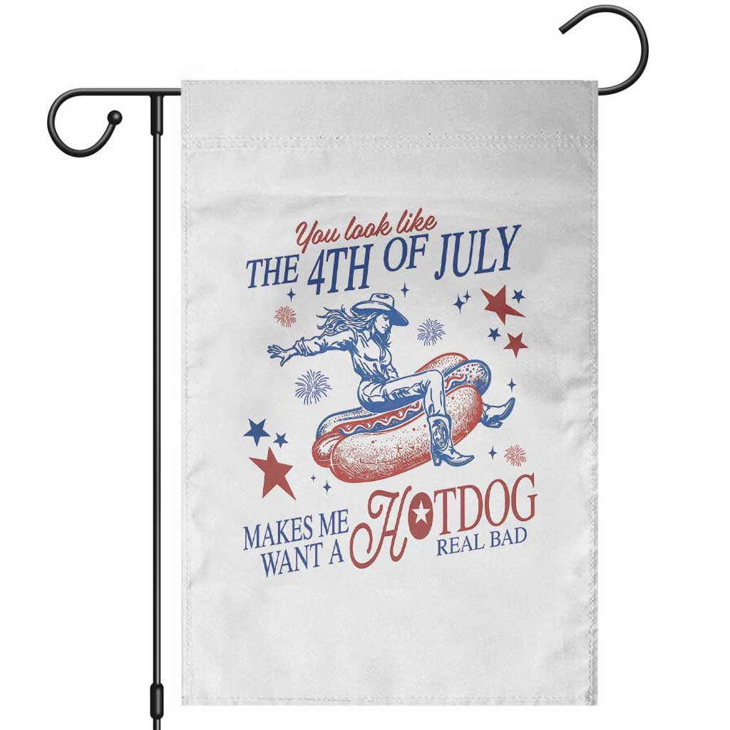 Western Cowgirl You Look Like the 4th of July Garden Flag Makes Me Want A Hot Dog Real Bad