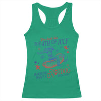 Western Cowgirl You Look Like the 4th of July Racerback Tank Top Makes Me Want A Hot Dog Real Bad