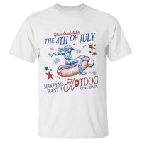 Western Cowgirl You Look Like the 4th of July T Shirt Makes Me Want A Hot Dog Real Bad