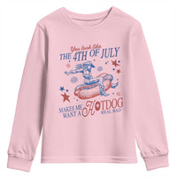 Western Cowgirl You Look Like the 4th of July Youth Sweatshirt Makes Me Want A Hot Dog Real Bad