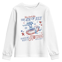 Western Cowgirl You Look Like the 4th of July Youth Sweatshirt Makes Me Want A Hot Dog Real Bad