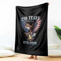 American Rodeo 250th Anniversary Throw Blanket Western Cowboy Eagle Patriotic 4th of July