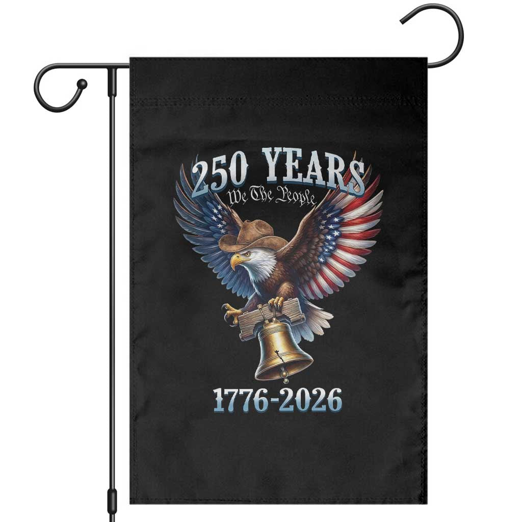 American Rodeo 250th Anniversary Garden Flag Western Cowboy Eagle Patriotic 4th of July