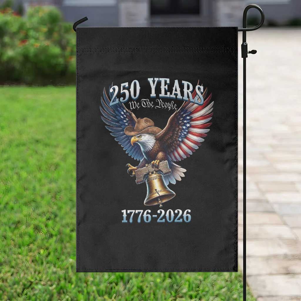 American Rodeo 250th Anniversary Garden Flag Western Cowboy Eagle Patriotic 4th of July