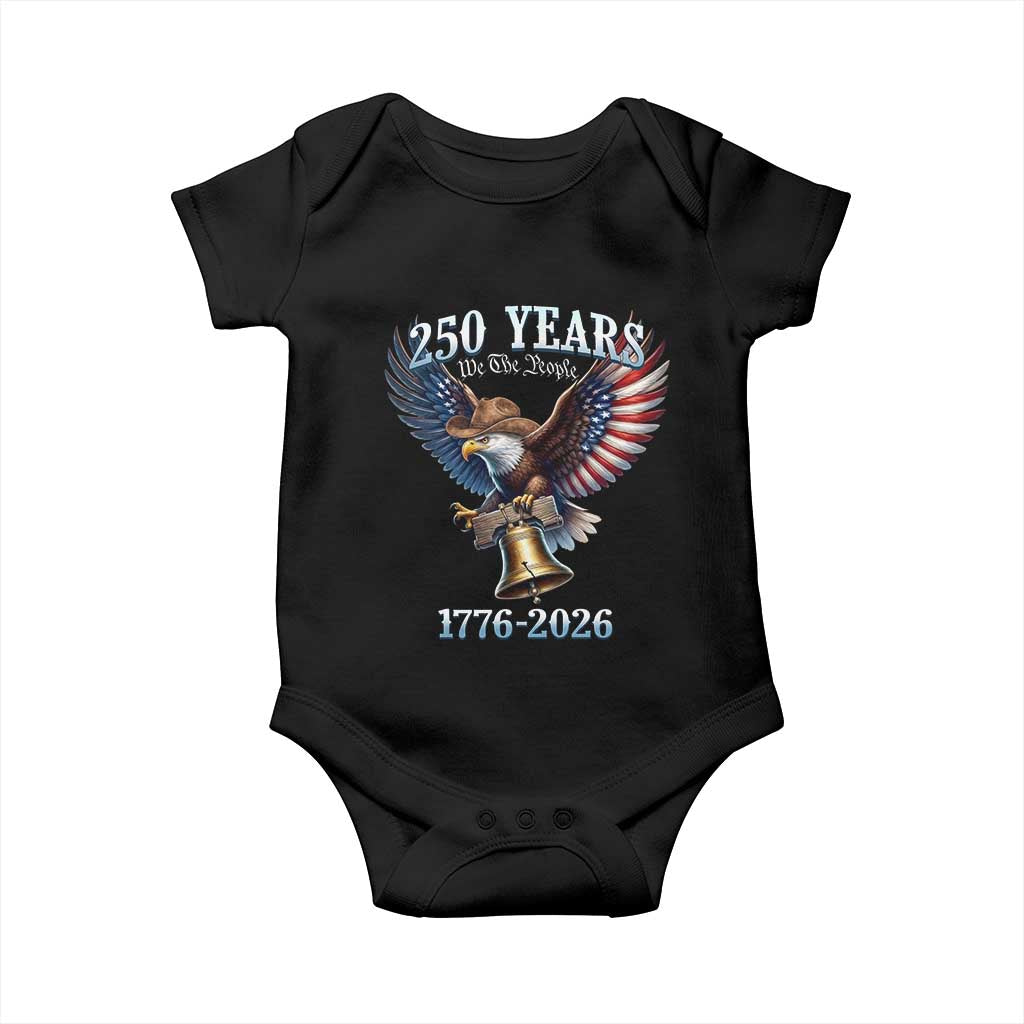 American Rodeo 250th Anniversary Baby Onesie Western Cowboy Eagle Patriotic 4th of July