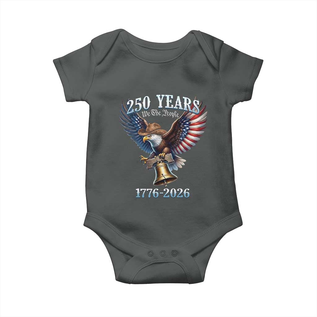 American Rodeo 250th Anniversary Baby Onesie Western Cowboy Eagle Patriotic 4th of July