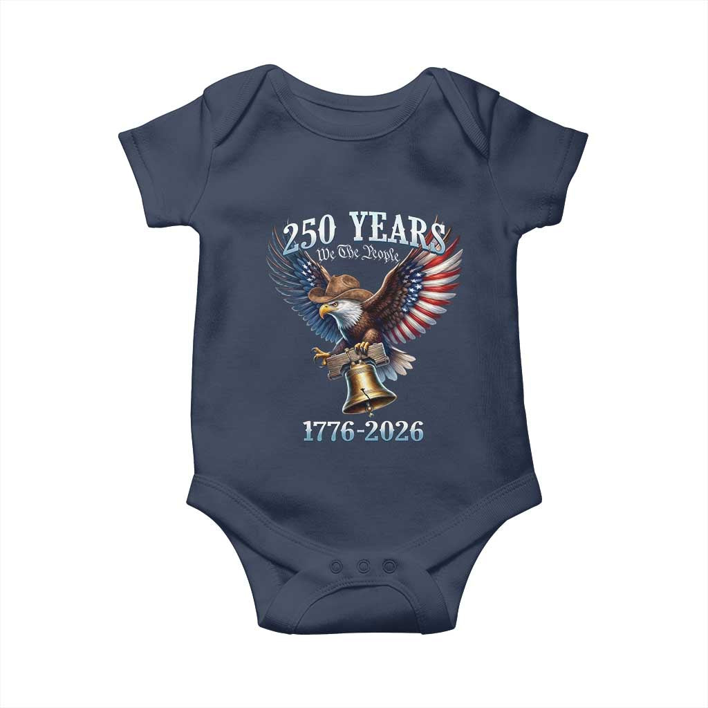 American Rodeo 250th Anniversary Baby Onesie Western Cowboy Eagle Patriotic 4th of July