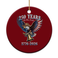 American Rodeo 250th Anniversary Ceramic Ornament Western Cowboy Eagle Patriotic 4th of July
