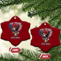 American Rodeo 250th Anniversary Ceramic Ornament Western Cowboy Eagle Patriotic 4th of July