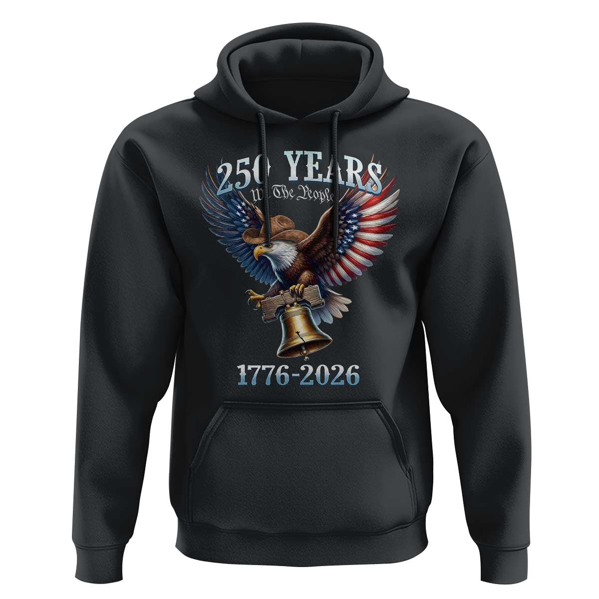 American Rodeo 250th Anniversary Hoodie Western Cowboy Eagle Patriotic 4th of July
