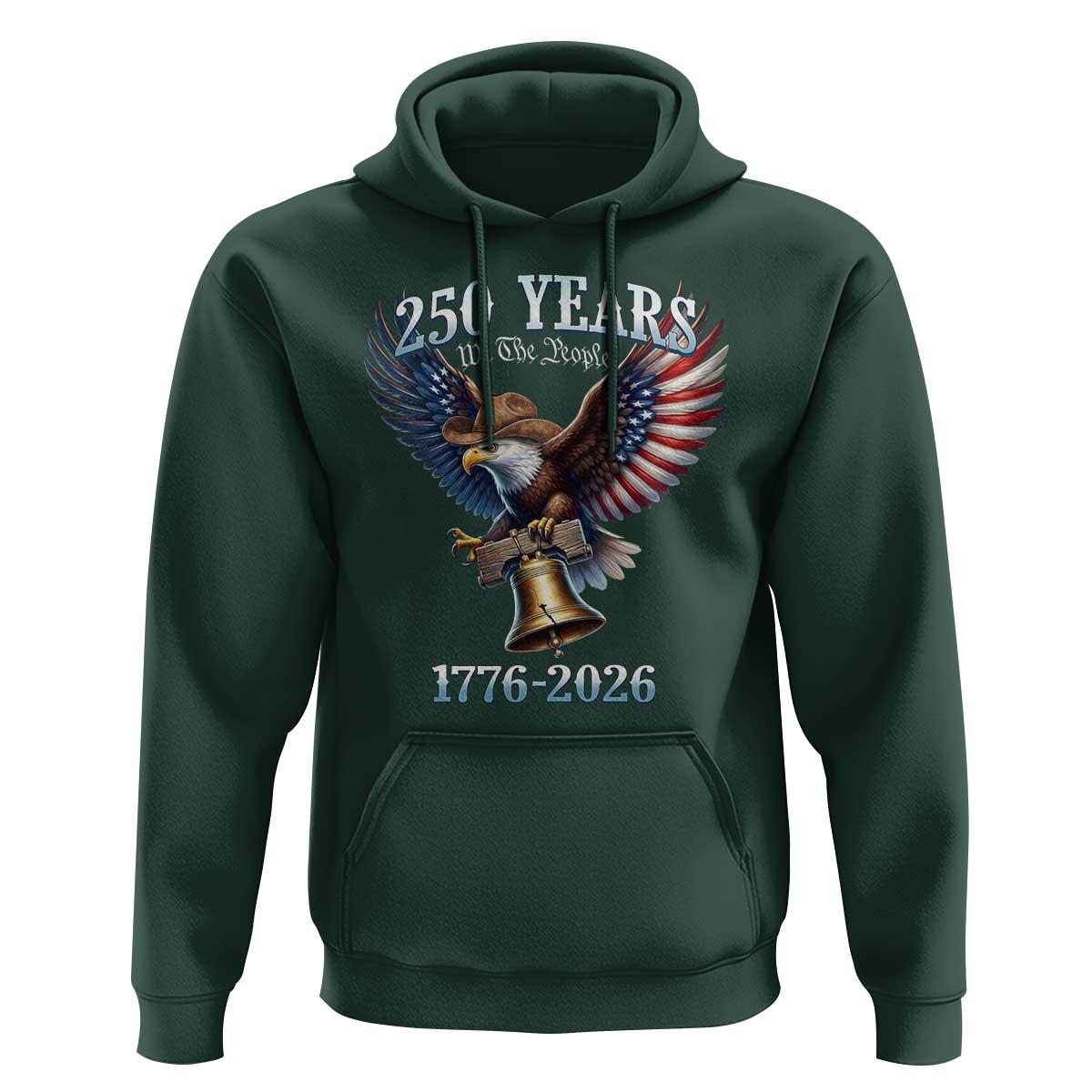 American Rodeo 250th Anniversary Hoodie Western Cowboy Eagle Patriotic 4th of July