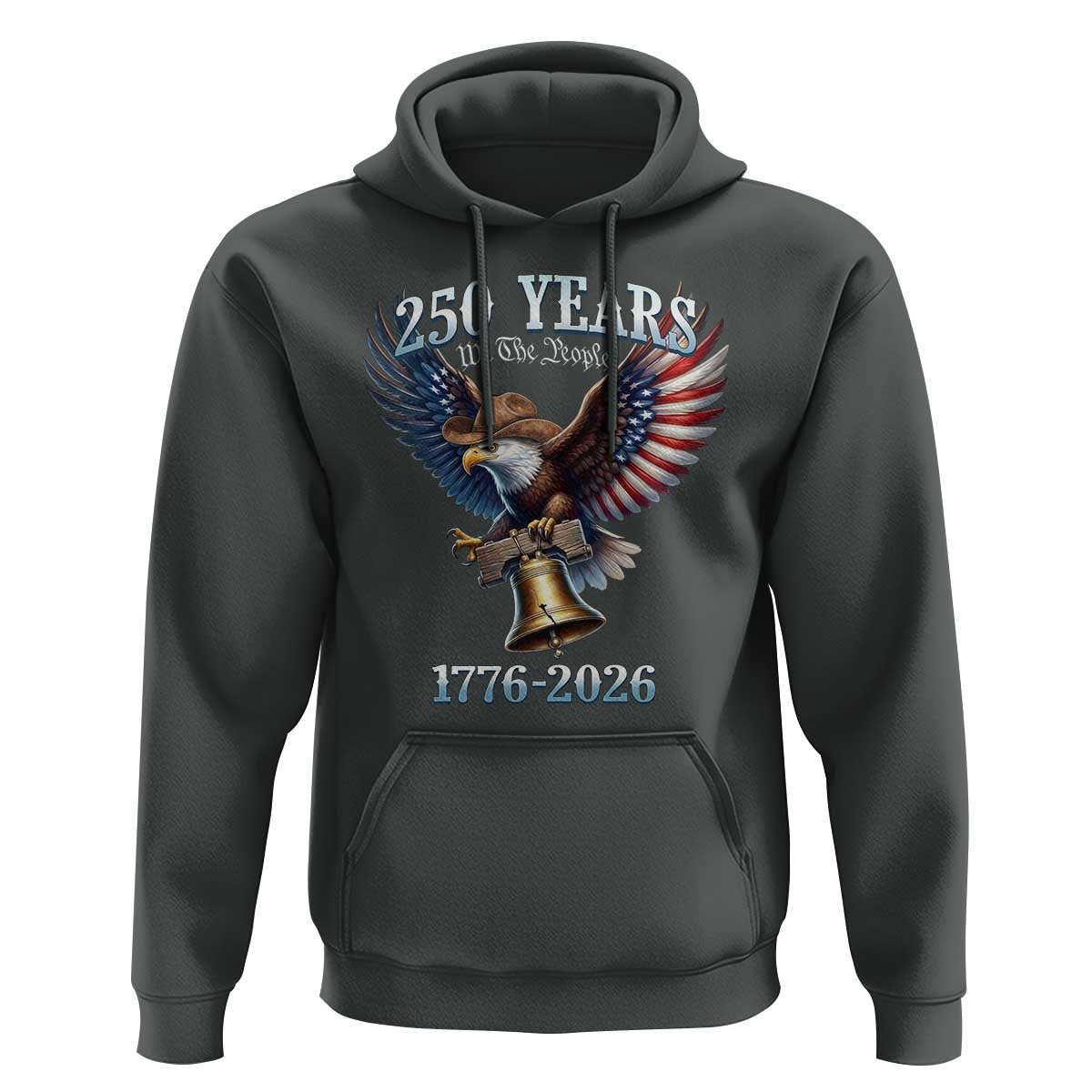 American Rodeo 250th Anniversary Hoodie Western Cowboy Eagle Patriotic 4th of July
