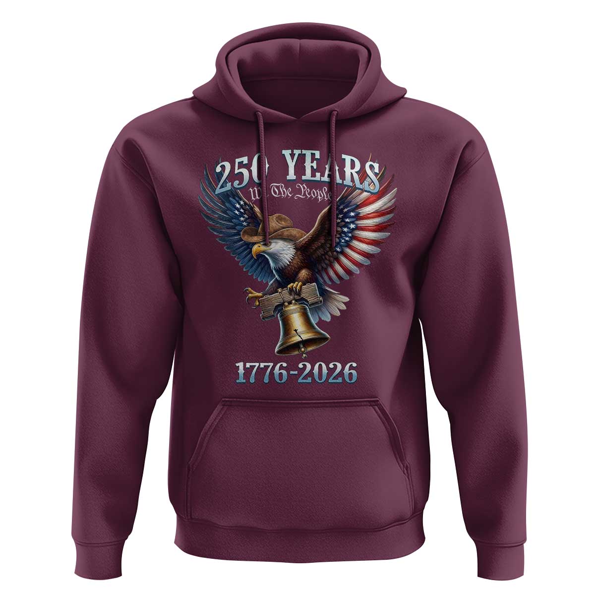 American Rodeo 250th Anniversary Hoodie Western Cowboy Eagle Patriotic 4th of July