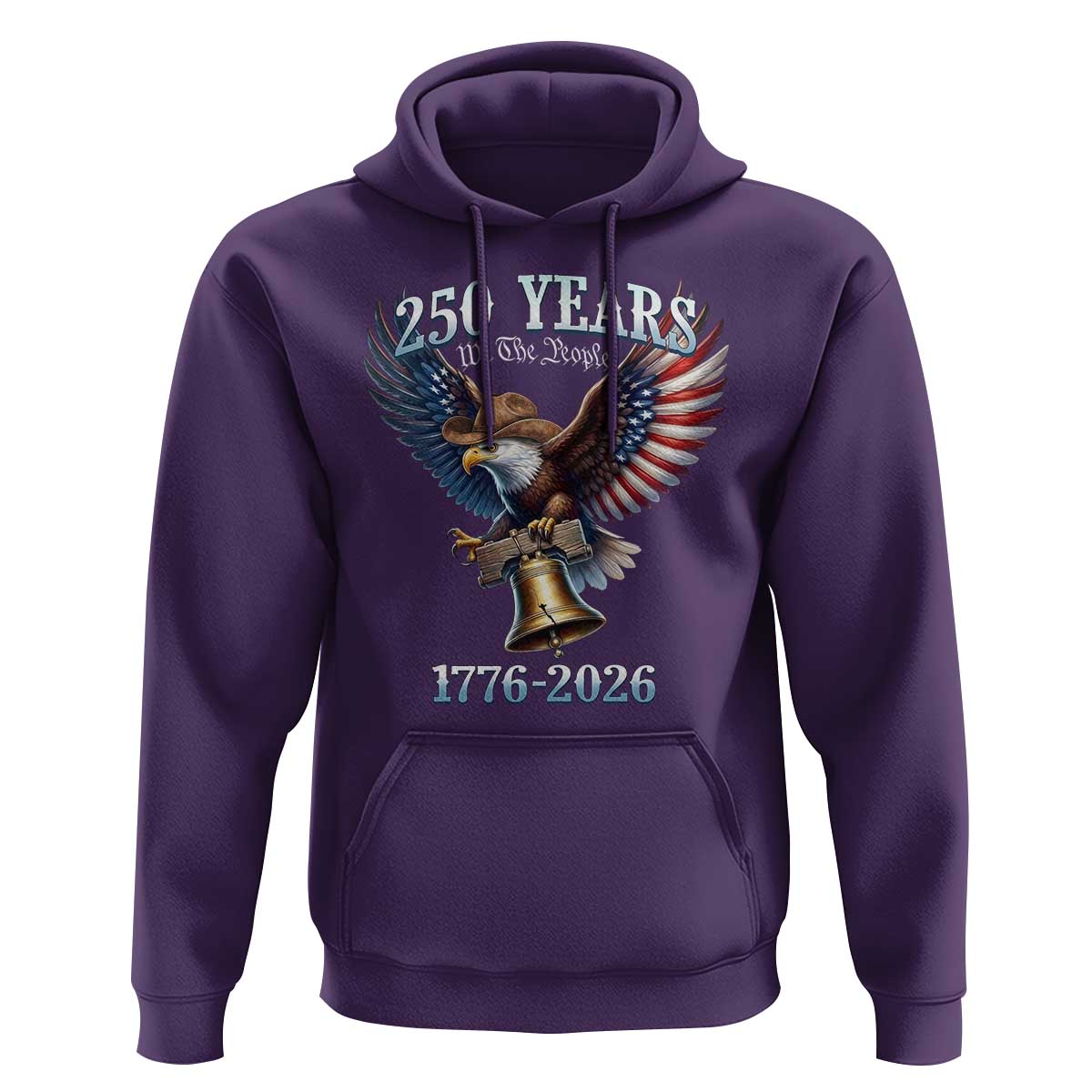 American Rodeo 250th Anniversary Hoodie Western Cowboy Eagle Patriotic 4th of July