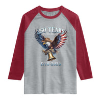 American Rodeo 250th Anniversary Raglan Shirt Western Cowboy Eagle Patriotic 4th of July