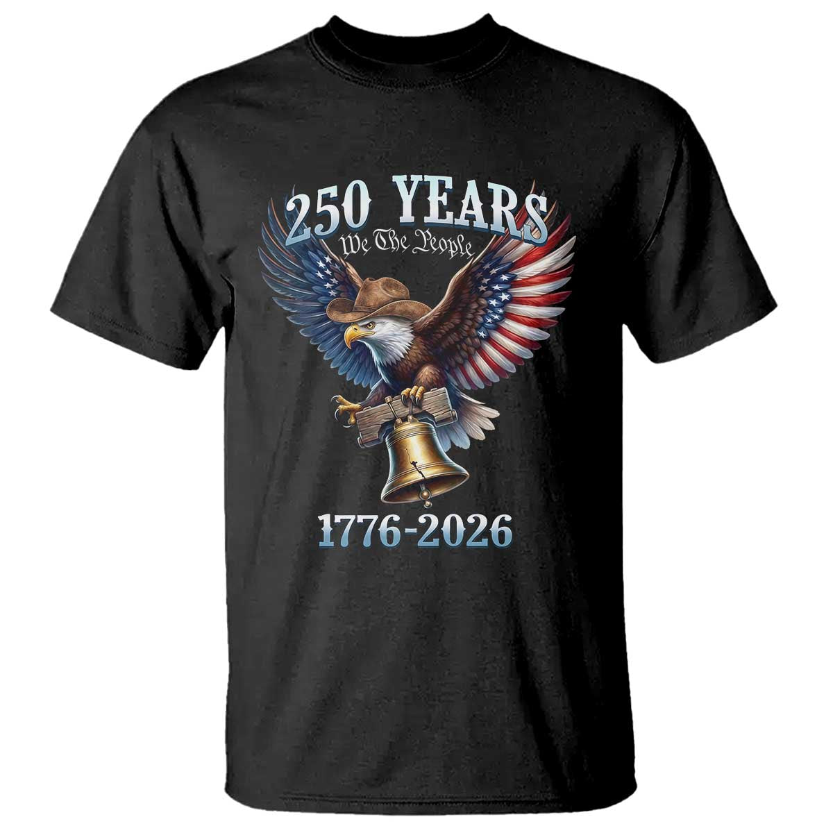 American Rodeo 250th Anniversary T Shirt Western Cowboy Eagle Patriotic 4th of July