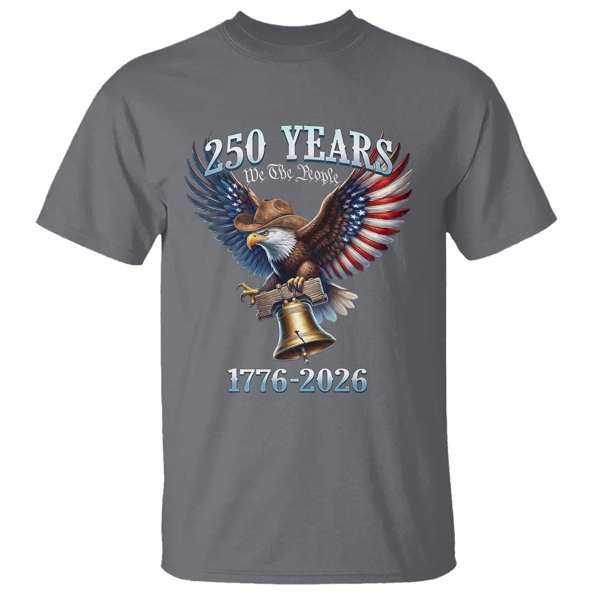 American Rodeo 250th Anniversary T Shirt Western Cowboy Eagle Patriotic 4th of July