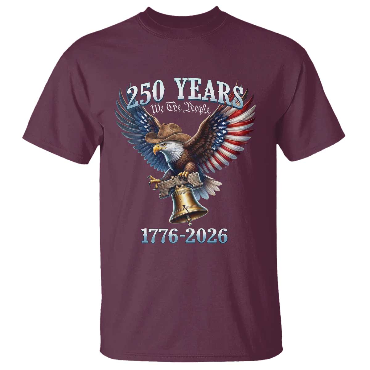 American Rodeo 250th Anniversary T Shirt Western Cowboy Eagle Patriotic 4th of July