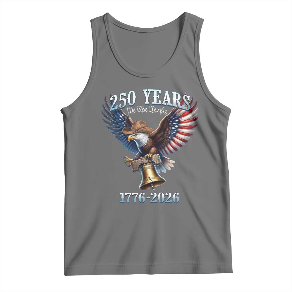 American Rodeo 250th Anniversary Tank Top Western Cowboy Eagle Patriotic 4th of July