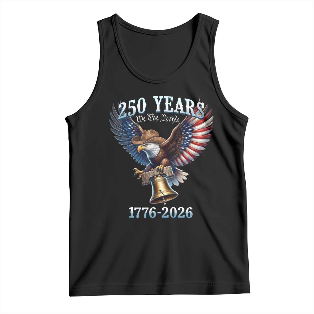 American Rodeo 250th Anniversary Tank Top Western Cowboy Eagle Patriotic 4th of July