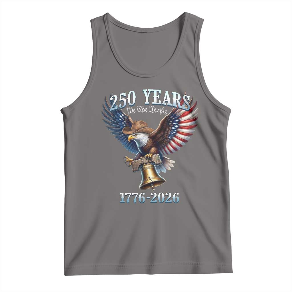 American Rodeo 250th Anniversary Tank Top Western Cowboy Eagle Patriotic 4th of July