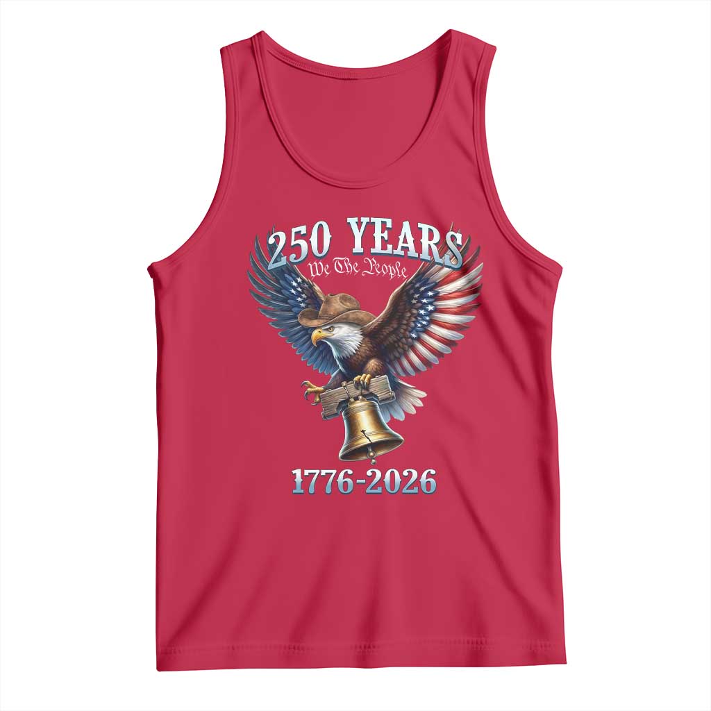 American Rodeo 250th Anniversary Tank Top Western Cowboy Eagle Patriotic 4th of July