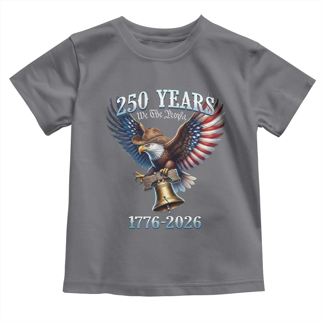 American Rodeo 250th Anniversary Toddler T Shirt Western Cowboy Eagle Patriotic 4th of July