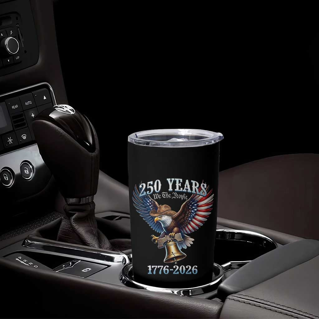 American Rodeo 250th Anniversary Tumbler Cup Western Cowboy Eagle Patriotic 4th of July