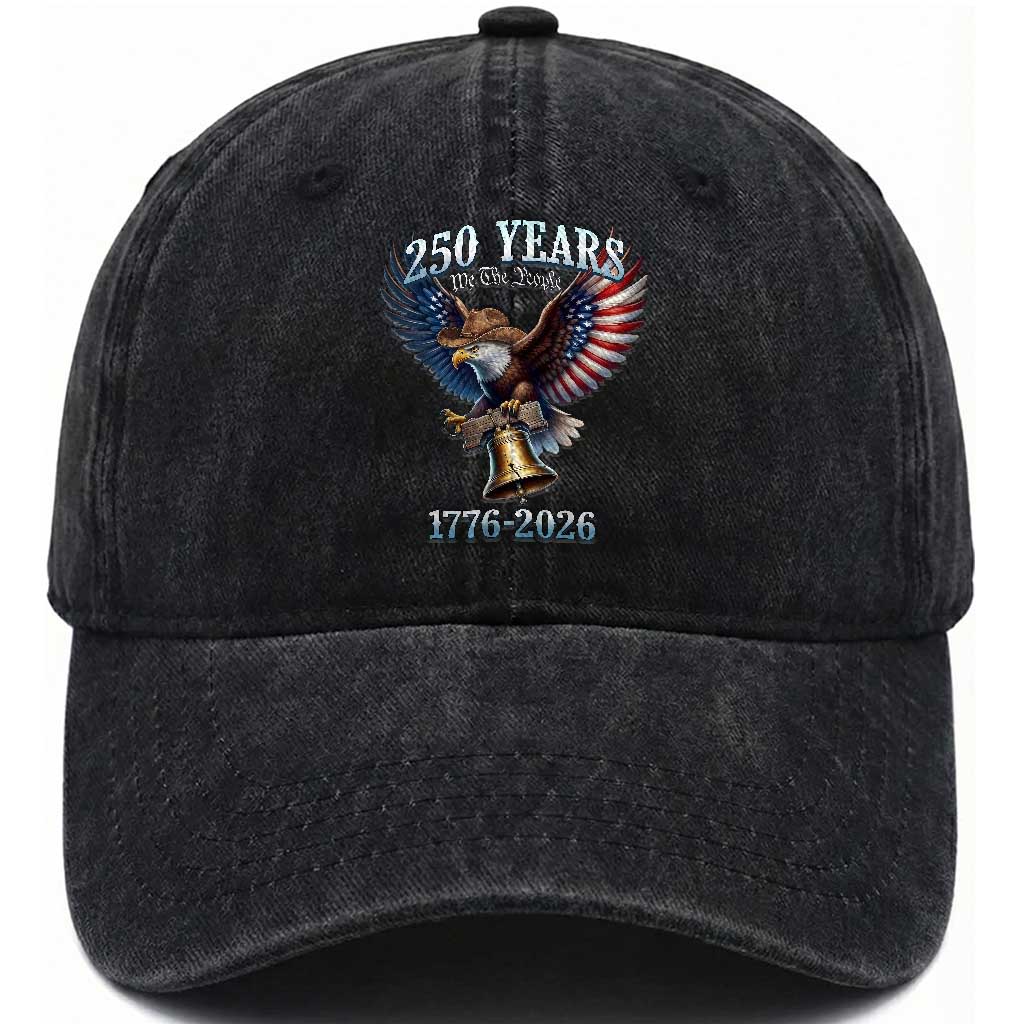 American Rodeo 250th Anniversary Washed Cotton Baseball Cap Western Cowboy Eagle Patriotic 4th of July