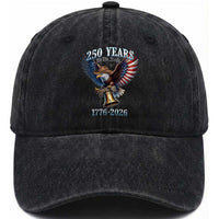 American Rodeo 250th Anniversary Washed Cotton Baseball Cap Western Cowboy Eagle Patriotic 4th of July