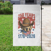 250th America Anniversary Garden Flag Western Golden Retriever 4th of July