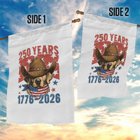 250th America Anniversary Garden Flag Western Golden Retriever 4th of July