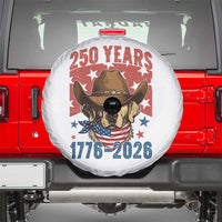 250th America Anniversary Spare Tire Cover Western Golden Retriever 4th of July