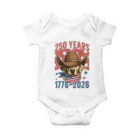 250th America Anniversary Baby Onesie Western Golden Retriever 4th of July