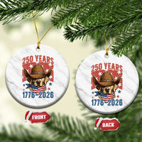 250th America Anniversary Ceramic Ornament Western Golden Retriever 4th of July