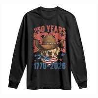 250th America Anniversary Long Sleeve Shirt Western Golden Retriever 4th of July