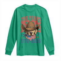 250th America Anniversary Long Sleeve Shirt Western Golden Retriever 4th of July