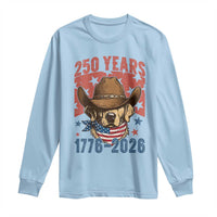 250th America Anniversary Long Sleeve Shirt Western Golden Retriever 4th of July