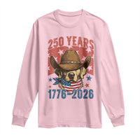 250th America Anniversary Long Sleeve Shirt Western Golden Retriever 4th of July