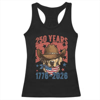 250th America Anniversary Racerback Tank Top Western Golden Retriever 4th of July